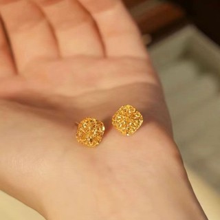 Bông Tai Vàng Nhấp Nháy Nhỏ Vuông Cho Phụ Nữ 2025 Thời Trang Mới Vintage Trang Sức Thanh Lịch