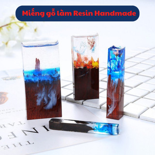 Gỗ Hương 4x4x12cm, miếng gỗ làm Resin Handmade, trang trí decor, ốp tường, kê chân tủ giường