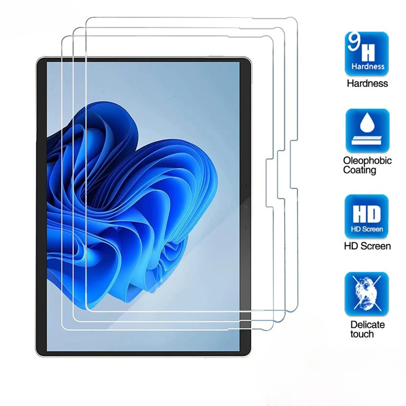 1-2 Chiếc 900D HD Trong Suốt Kính Cường Lực Cho Surface Book Laptop Go GO2 12.4 Pro 7 Plus 11 10 9 8 X 6 5 4 3 2 1 GO4 GO3 10.8 12 13 13.5 15 inch Máy Tính Bảng Chống Trầy Xước Bảo vệ màn hình