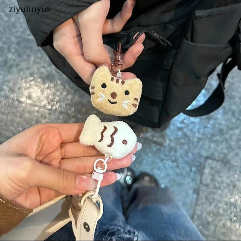 Ziyulinyuk Hoạt Hình Sang Trọng Móc Khóa Trên Ba Lô Lông Tơ Cá Mặt Dây Chuyền Cho Nữ EN