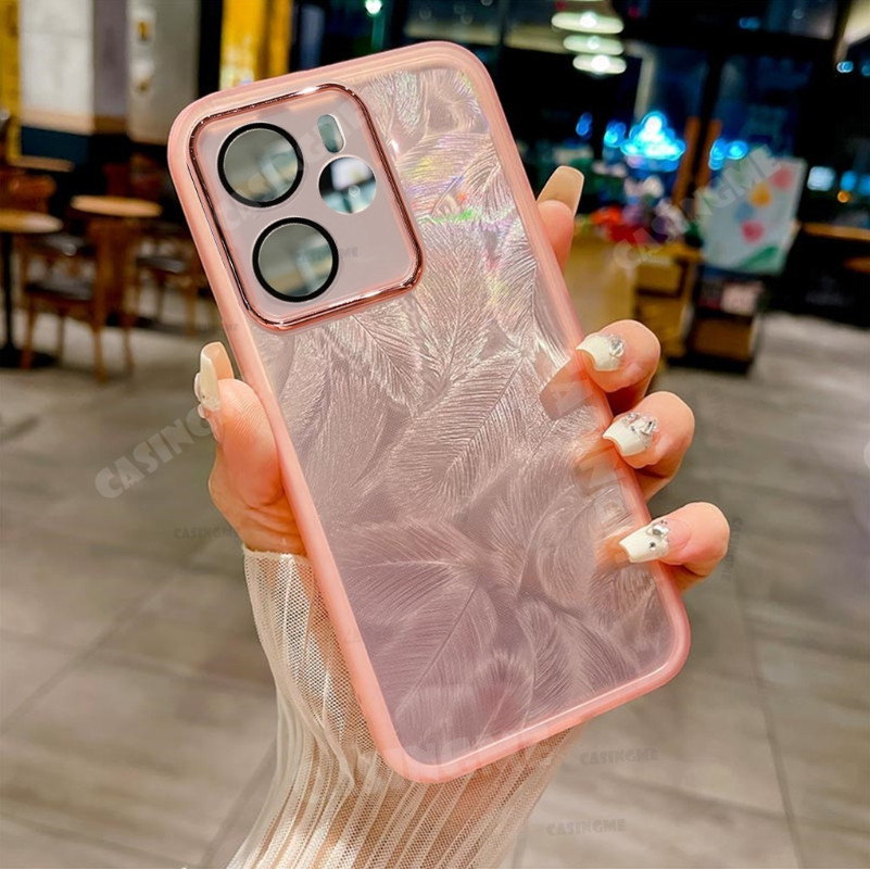 Dành cho Redmi Note 14 5G 2025 Vỏ mềm silicon họa tiết lông vũ lấp lánh cho Redmi Note14 Note 14 RedmiNote14 Pro Pro + + 4G 5G Vỏ điện thoại chống sốc Vỏ bảo vệ ống kính máy ảnh