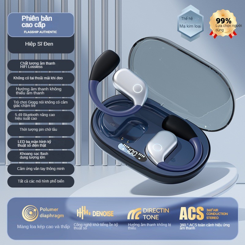 Phong Cách Mới Treo Tai Loại OWS Tai Nghe Bluetooth Không Dây Chạy Thể Thao Không Trong Tai Đầu Khử Tiếng Ồn