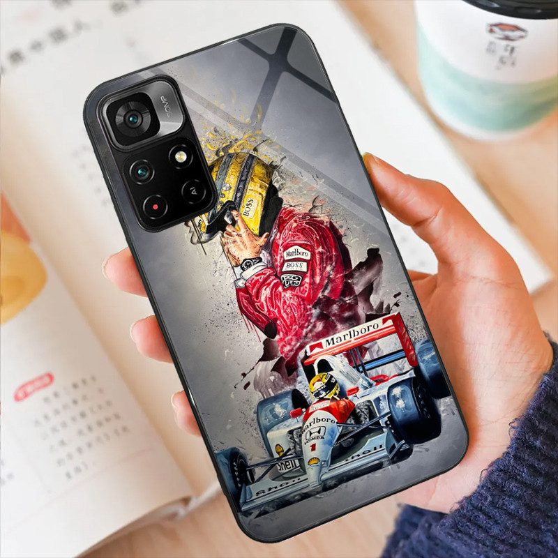 Ốp Điện Thoại Kính Ayrton Senna Cho Xiaomi POCO F3 F4 F5 M3 M4 M5 M6 4G X3 X4 GT NFC X5 X6 PRO 5G