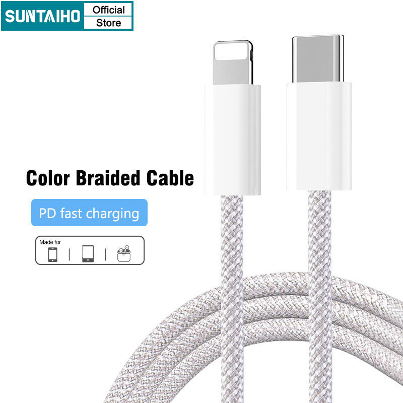 Dây Sạc IP Nhanh PD 20W Type-C Cáp Sạc Hỗ Trợ Truyền Dữ Liệu Suntaiho Cho iPhone iPad