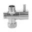 Van chuyển đổi đầu vòi hoa sen 3 chiều DELMER, Van vòi công tắc 3 chiều G1 / 2 T-adapter, Công cụ van Ba chức năng Vòi hoa sen bằng đồng thau