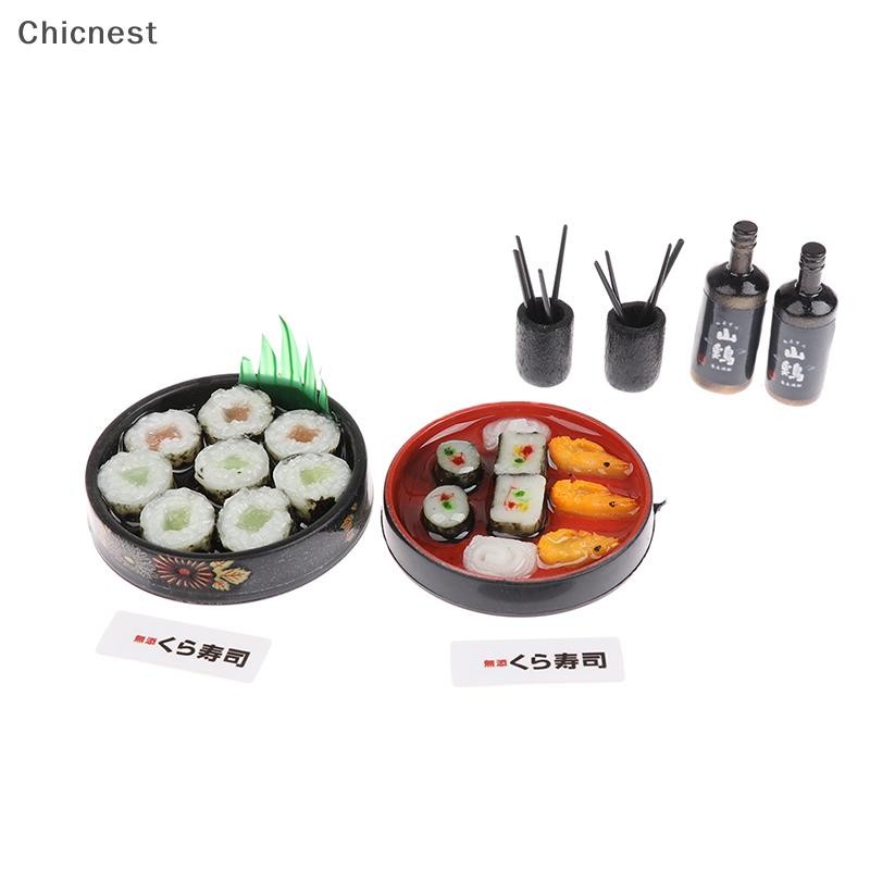 [Chc] Nhà búp bê Cơm Sushi Nhật Bản thu nhỏ để trang trí nhà búp bê Đồ ăn giả vờ [VN]