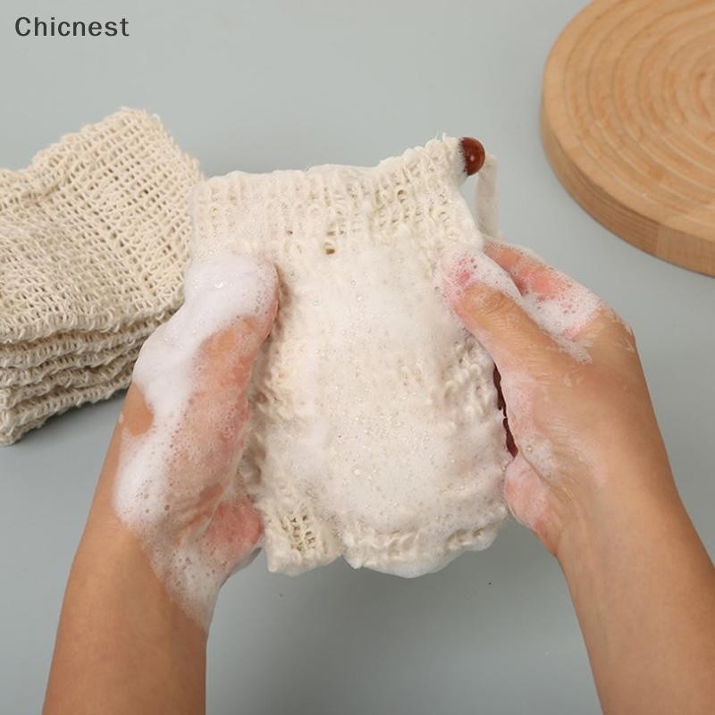 [Chc] Túi đựng xà phòng Sisal tắm tự nhiên Túi đựng xà phòng Sisal tẩy tế bào chết Túi đựng xà phòng để sử dụng trong bồn tắm và tắm [VN]