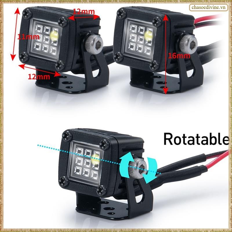 [K O G X] Đèn LED Đèn Pha Sáng Đèn Pha Cho Xe Bánh Xích RC 1 / 10 TRX4 Axial SCX10 90046 Wraith RR10 VS4-10 Redcat Gen8
