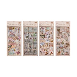 JIANWU Hoài Cổ Retro Series Vintage Dễ Thương Trẻ Em Phong Cảnh Chất Liệu Cắt Dán PVC Tạp Chí Sáng Tạo Sổ Lưu Niệm Văn Phòng Phẩm