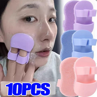 Bàn chải làm sạch lỗ chân lông bằng silicon - Thiết kế ngón tay Mini Dụng cụ tẩy mụn đầu đen làm sạch sâu
