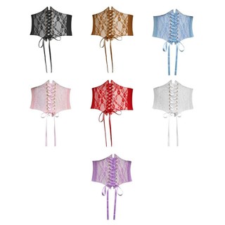 NCE Ren Corset Thắt Lưng Da PU, Lụa Thêu Co Giãn, Phù Hợp Với Váy và Quần Áo Thời Trang