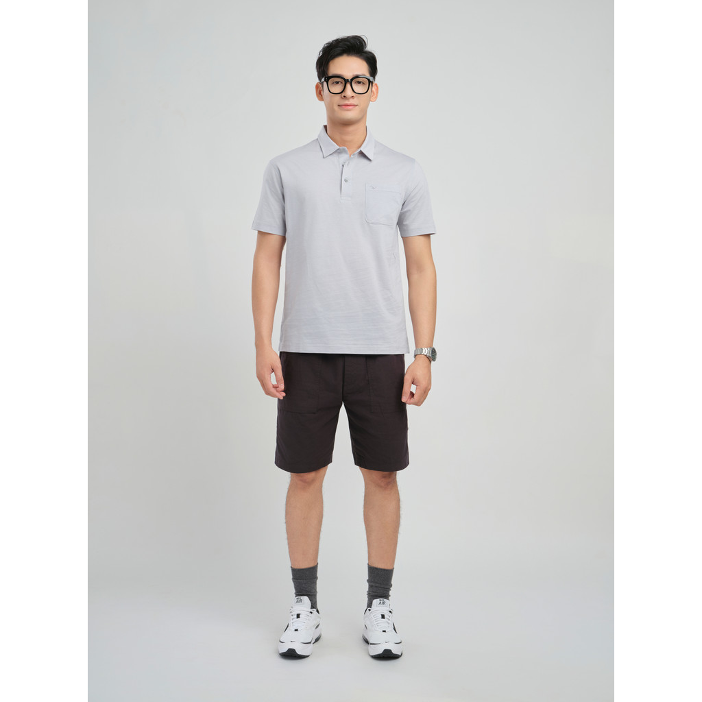 Quần short khaki VIETTIEN SMART CASUAL vải poly phom regular VT00000273