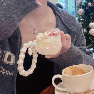 Vỏ tai nghe AirPods 4 [2024] AirPods Pro2 Pro 3 2 1 Vỏ bảo vệ tai nghe không dây Apple Acrylic Vỏ bảo vệ chống rơi có dây chuyền Laser mèo KT dễ thương