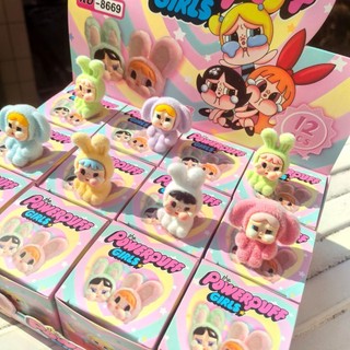 Hộp 12 Túi Mù FullBox Powerpuff Girls, Labubu, Blind Box Mini Quà Tặng Cho Các Bé, Mô Hình Mini