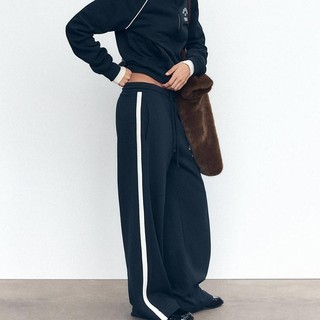 Bộ nỉ Zara made in Morocco thể thao dài mùa thu đông phong cách châu Mỹ