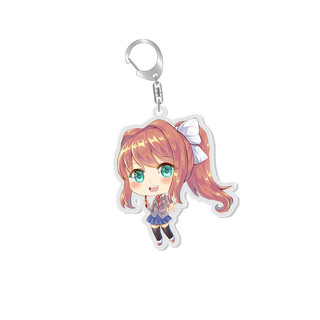 Phụ kiện Anime Doki Doki Literature Club móc khóa acrylic mặt dây chuyền trong suốt Monica
