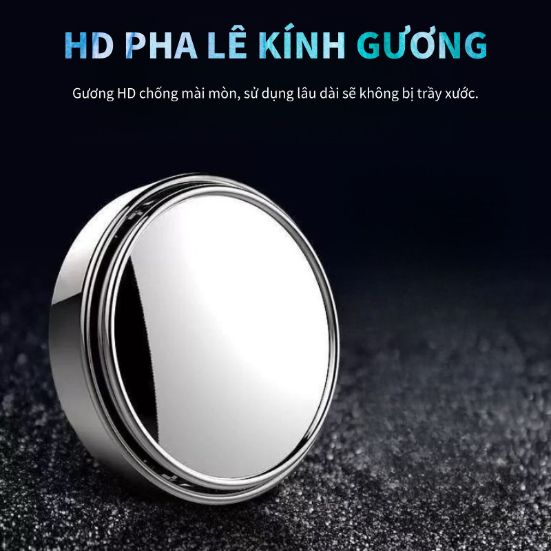Gương cầu lồi ô tô bộ 2， Gương Chiếu Hậu Tròn Chống Nước Có Thể Điều Chỉnh Tầm Nhìn Cho Xe Hơi