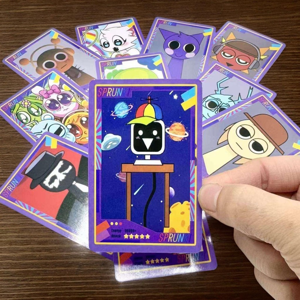 Sprunki Anime Collection Card 54cards Sprunki Incredibox Nhân vật Raddy Wendy Black Collection Card Anime Thẻ kỷ niệm saixit2vn