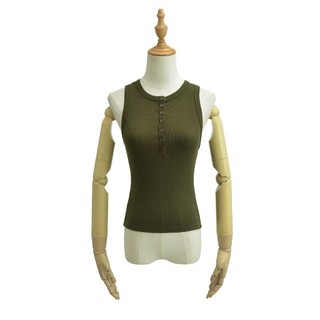 2025 Retro Henry Cổ Áo Vest Nữ Mùa Hè Không Tay Top