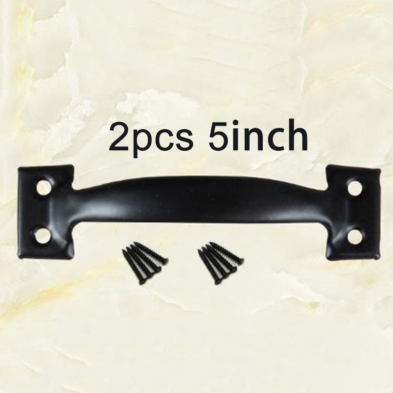 2 Chiếc Tay Nắm Cửa + 8 Chiếc Ốc Vít Barn Tay Nắm Cửa Cổng Tay Cầm Kéo Cho Trượt Cửa Barn Cổng Nhà Để Xe Sheds Đen