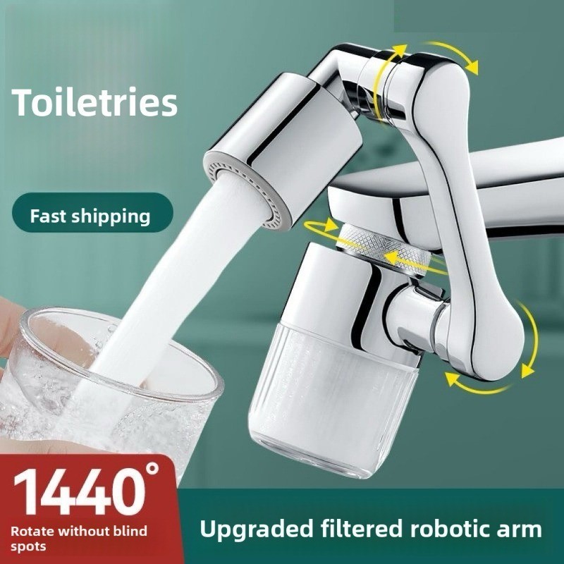 Bộ mở rộng vòi bếp có bộ lọc 2 chế độ Máy phun vòi phun bong bóng xoay đa năng bằng kim loại 1080° Mở rộng vòi lọc xoay