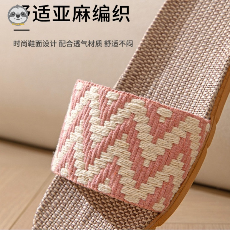 Phong cách Nhật Bản Muji Style / Nam Nữ Cặp Đôi Trong Nhà Ngoài Trời Dép Lanh Nhà / Dép Sàn Gỗ Mở