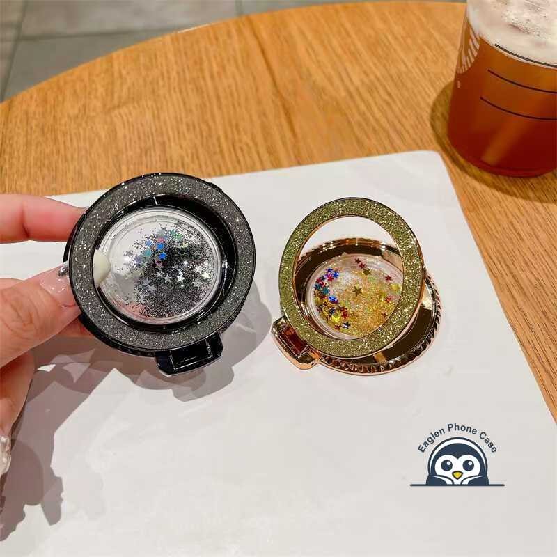 Đế dính di động hình tròn lấp lánh cát lún nhiều màu sang trọng không ảnh hưởng đến sạc không dây Tiện lợi khi xem phim truyền hình