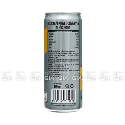 Soda Schweppes không đường lon 330ml - dùng pha chế