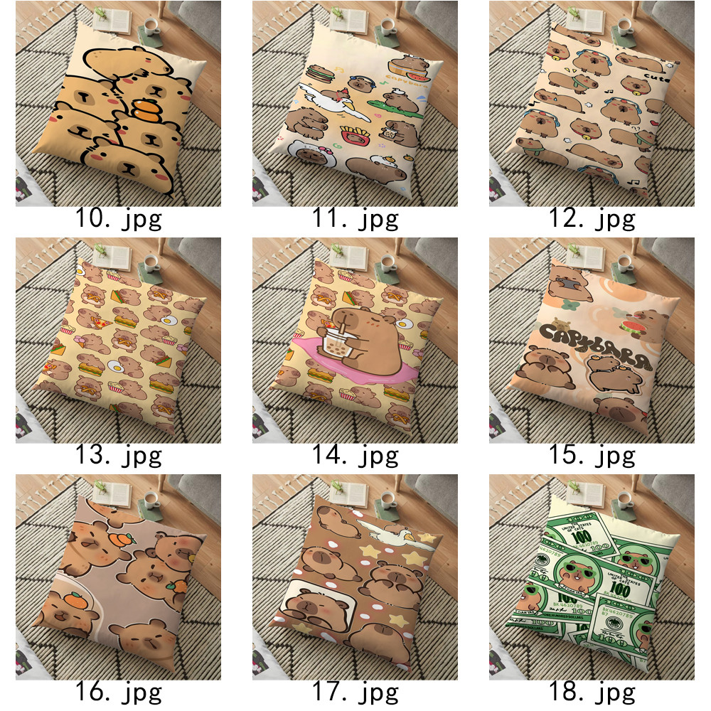 Vỏ gối Capybara Throw Vỏ gối in một mặt (Không có lõi)