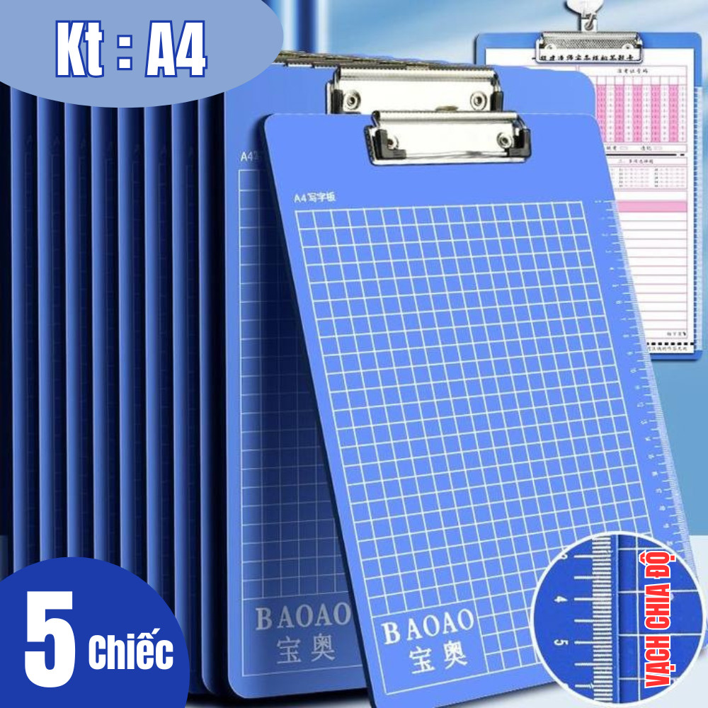 Bìa Trình Ký A4/A5 Chống Nước - Bảng Kẹp Tài Liệu Dẻo Dai, Kèm Ô Ly, Thích Hợp Bản Vẽ & Ghi Chú