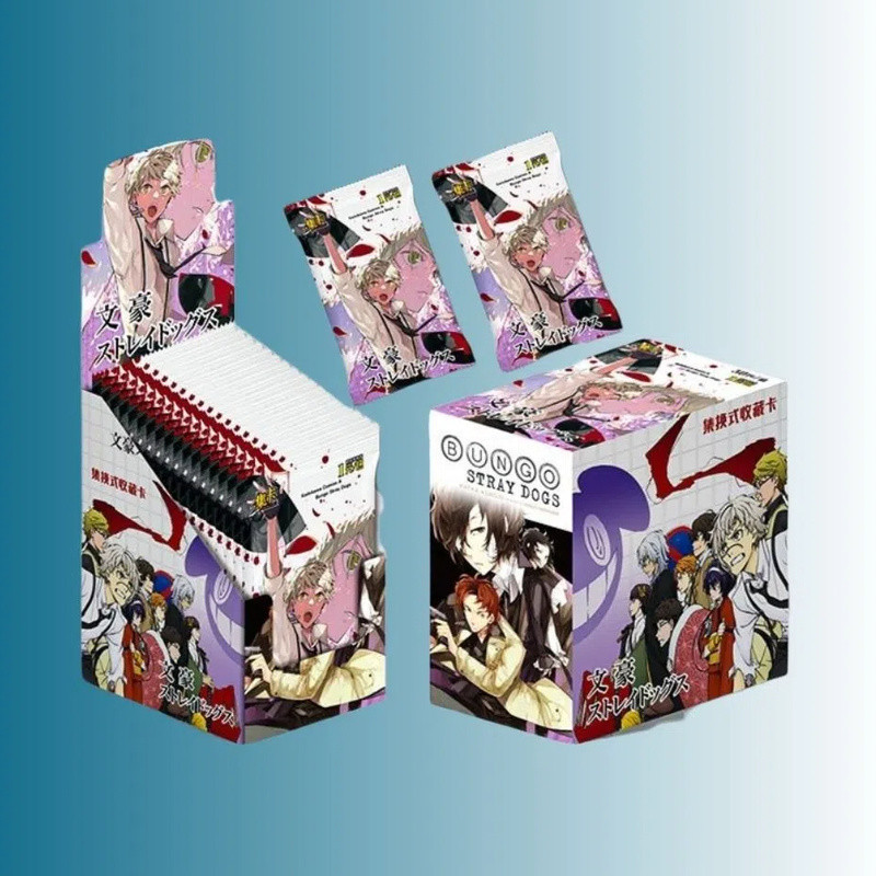 Bungo Stray Dogs Blind Box Collectible Cards – 30 gói, 3 thẻ mỗi gói, có Nakajima Atsushi, Dazai Osamu, và hơn thế nữa