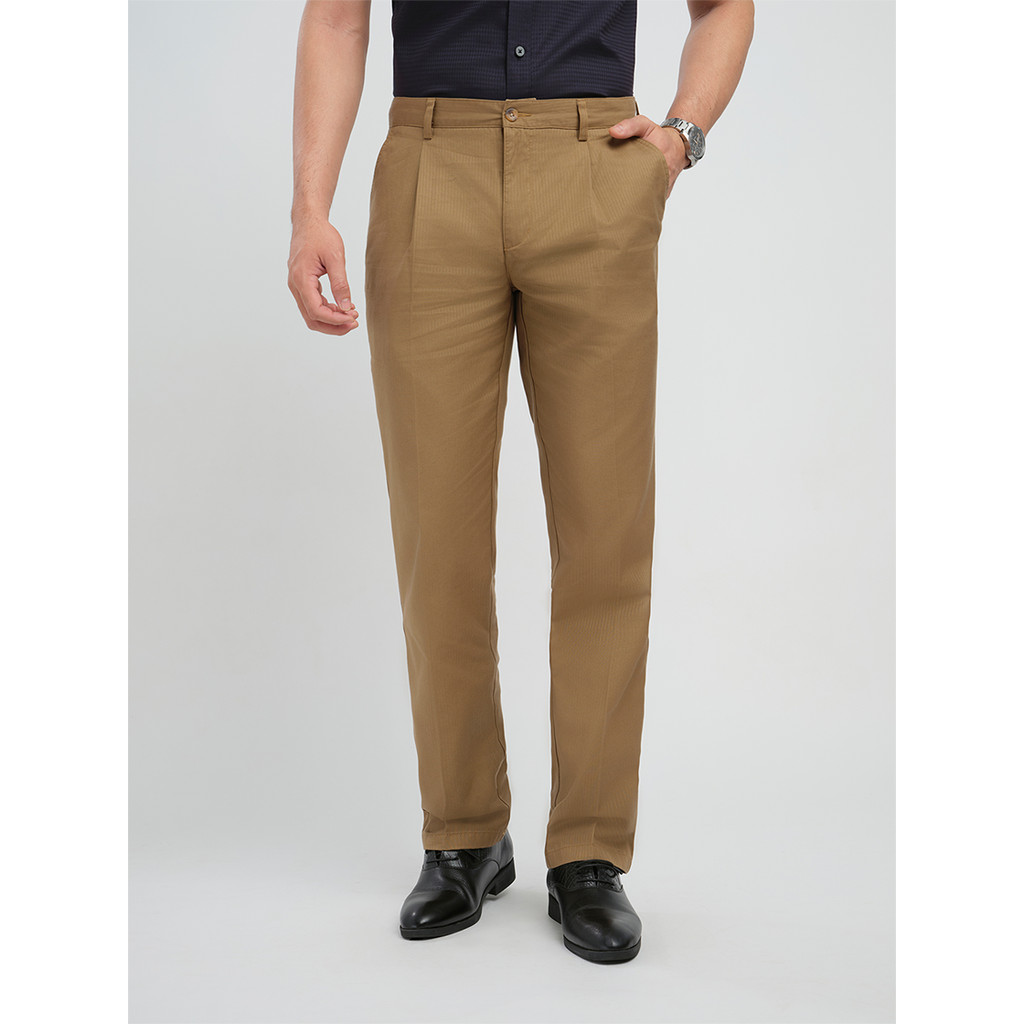 Quần khaki 1ly VIETTIEN SMART CASUAL vải poly phom regular  VT00000262