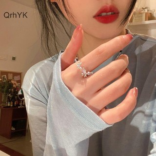 Nhà Máy Thời Trang Hàn Quốc Sang Trọng Lấp Lánh Hợp Kim Nhẫn Nữ Trang Sức Thời Trang Cá Tính Niche Có Thể Điều Chỉnh Mở Tiệc Cưới Trang Sức QrhYK