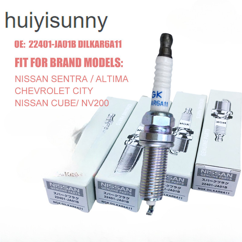 4x NGK Iridium Spark Plugs DILKAR6A11 22401-JA01B – For Nissan Altima, Rogue, Sentra