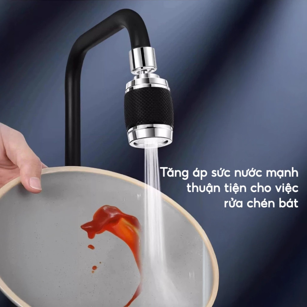 Đầu Vòi Lọc Nước Tăng Áp Xoay 720 Độ 3 Chế Độ Phun Tiện Lợi Cho Bồn Rửa DINOHOME