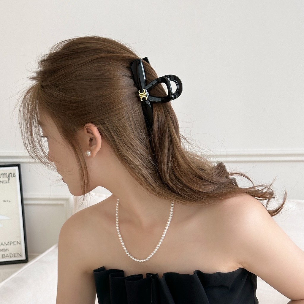 Kẹp tóc nơ đen nữ Kẹp tóc cá mập