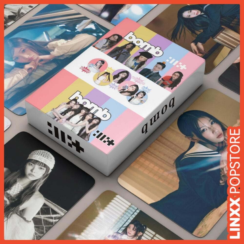 LINXX 55 Chiếc ILIT Bomb Album Bộ Sưu Tập Quạt Lomo Cards HD Hình Ảnh 3 Inch Mini Kpop Merch Trading Photocards