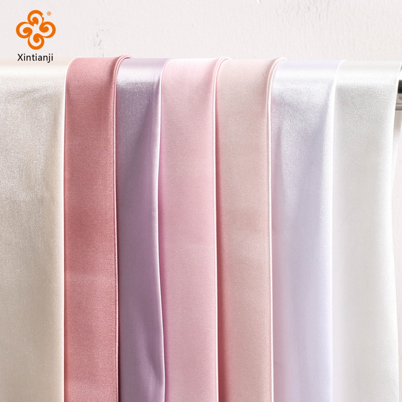 Mật Độ Cao Co Giãn Lụa Satin Vải Màu Trơn Tự Làm Sườn Xám Đầm Hanfu Giả Lụa Đàn Hồi Quần Áo Vải 0.5 Mét