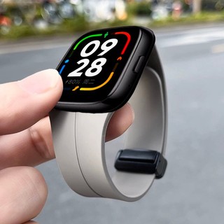 Dây đeo silicon cho Redmi Watch 6 / 5 Lite / 5 Active / 4 / 3 / 3 Active / 2 Lite, Thay thế thể thao chống nước bằng khóa từ tính, Dành cho Xiaomi Band 10 / 9 / 8 Pro