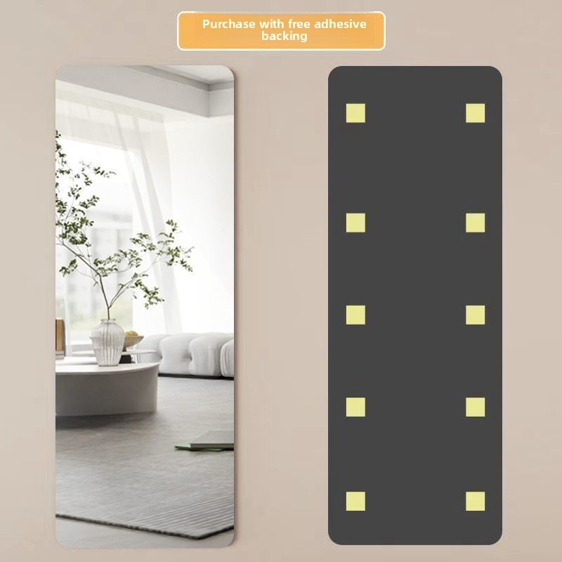 Acrylic Full-Body Gương Dính Tường Tự Dính Gương Mềm Phía Sau Cửa Thay Đồ Gương Treo Cửa Không Đục Lỗ Hidden Wardro