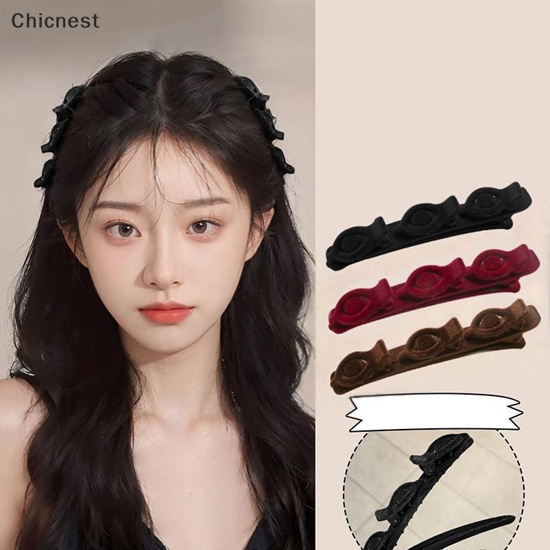 [Chc] Kẹp Tóc Màu Trơn Phong Cách Hàn Quốc Cắt Tóc Nổ Kẹp Trán Đổ Xô Barrettes Phụ Kiện Tóc [VN]