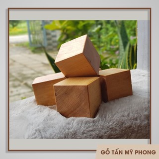 Cube 6cm, 7cm, 8cm, 9cm | Cube gỗ trang trí, đồ chơi gỗ tự nhiên | Cục gỗ kê hàng loại 1 | Khối gỗ