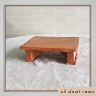 Ghế đẩu ngồi xổm cao 10cm | Ghế gỗ để chân văn phòng | Kệ kê đồ bằng gỗ tự nhiên