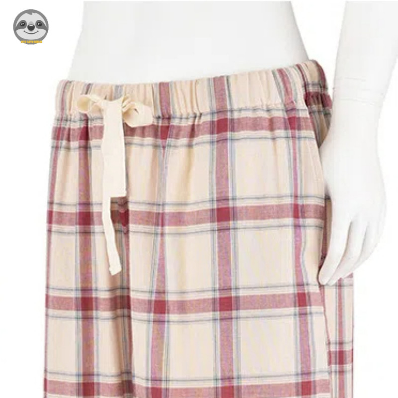 Phong cách Nhật Bản Muji Style / Đồ ngủ ngắn tay bằng vải Cotton / Bộ đồ ngủ kẻ sọc màu hỗn hợp / Đồ ngủ cặp đôi thân thiện với da mềm mại