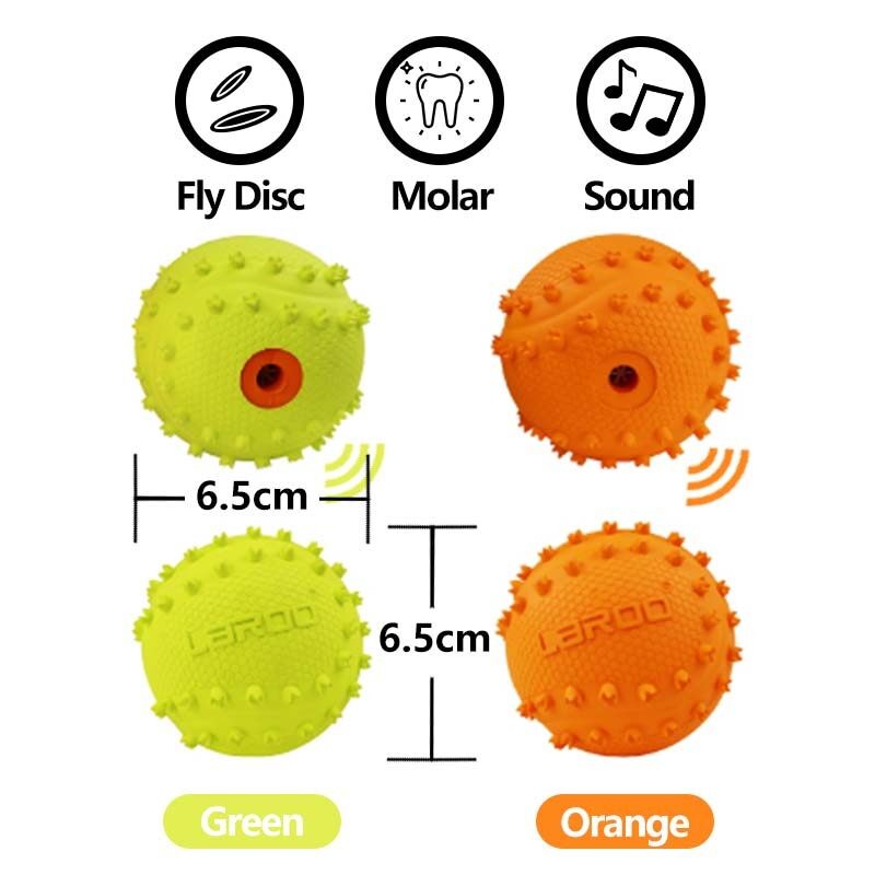 LaRoo Tương Tác Đồ Chơi Cho Chó Cao Su Squeaky Thú Cưng Răng Hàm Nhai Bóng Bền Có Âm Thanh Ném Huấn Luyện Fetch Đồ Chơi Cho Chó Nhỏ Vừa