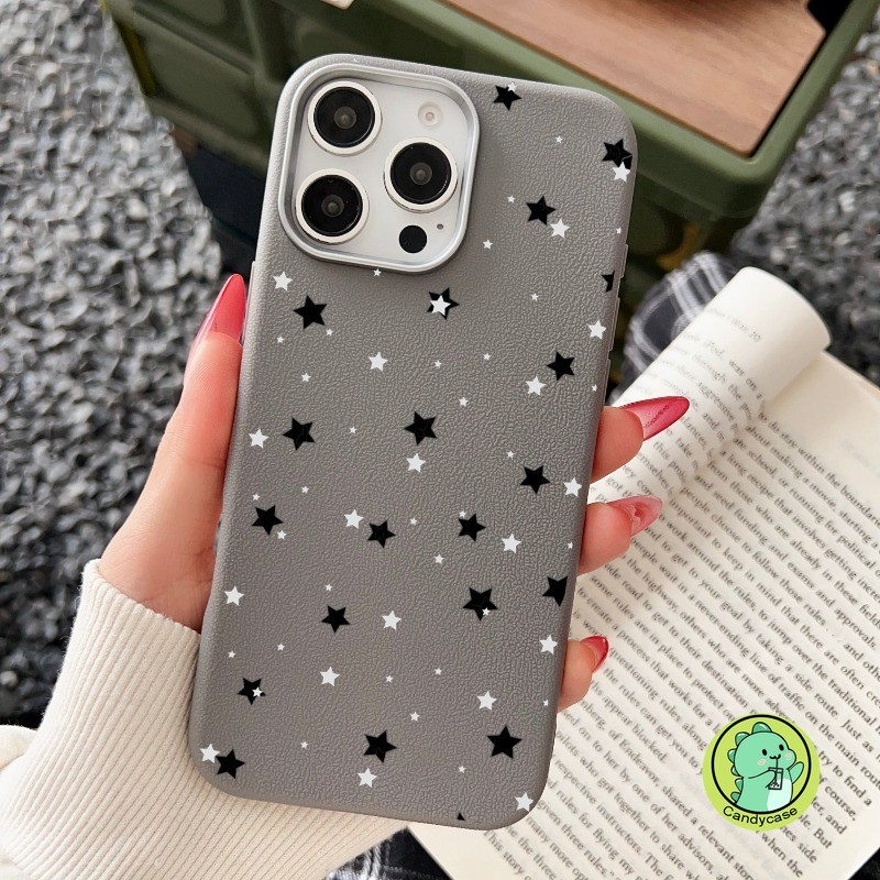 Ốp Điện Thoại Da Ins Style Cho Samsung Galaxy A55 A35 A25 A54 A34 A24 A73 A53 A33 A23 M13 M23 F23 5G 4G Vỏ Mềm Chống Sốc Ngôi Sao Dễ Thương
