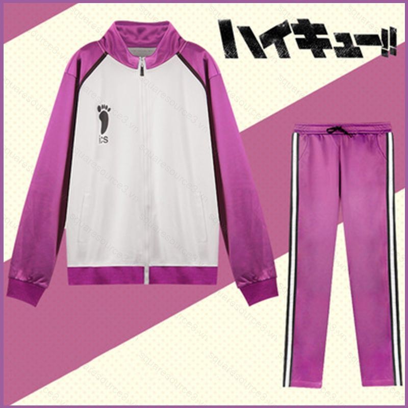Squ3 Haikyuu Shiratorizawa Trường Ushijima Wakatoshi Áo Khoác Cosplay Trang Phục Thể Thao Đồng Phục Bộ Đồ Thể Thao Áo Khoác