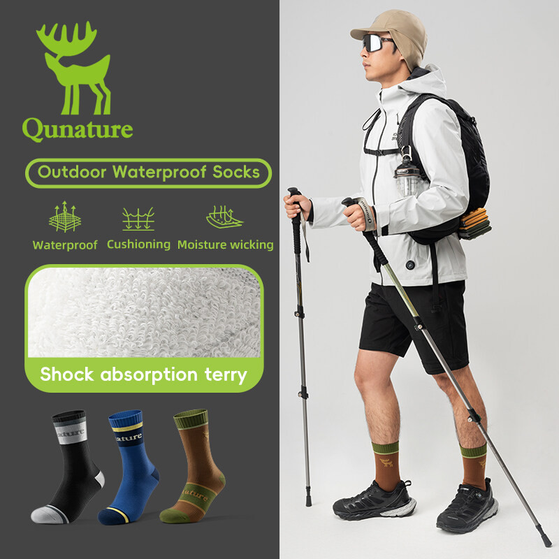 Qunature Tất Chống Thấm Nước Ngoài Trời Hấp Thụ Sốc Thoáng Khí Trượt Tuyết Câu Cá Cắm Trại Leo Núi Đi Bộ Đường Dài Chống Gió Ấm Tất
