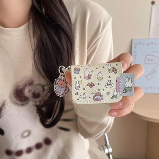 Ốp Tai Nghe Da Cho AirPods 4 [2024] AirPods Pro2 Pro 3 2 1 Vỏ Tai nghe không dây Apple Có Dây Buộc Hoạt Hình Dễ Thương Thỏ Miffy