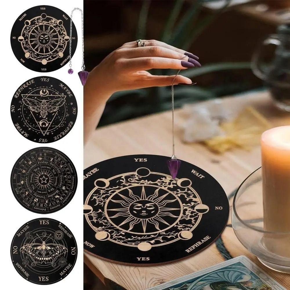 Bảng con lắc ngôi sao SLICELLIFE, Đồ dùng cho phù thủy Altar Bảng bói toán thiền, Bảng quyết định siêu hình